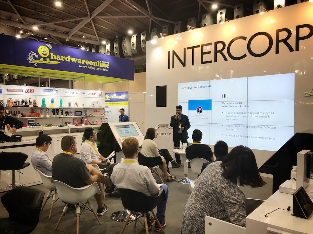 Intercorp Staff presenting at Buildtech Asia 2017, Singapore