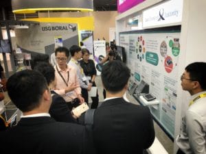 Discussion at intercorp booth in Buildtech Asia 2017, Singapore
