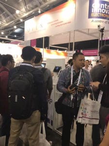 People around the booth at We are at IoT (Internet of Things) Asia 2017