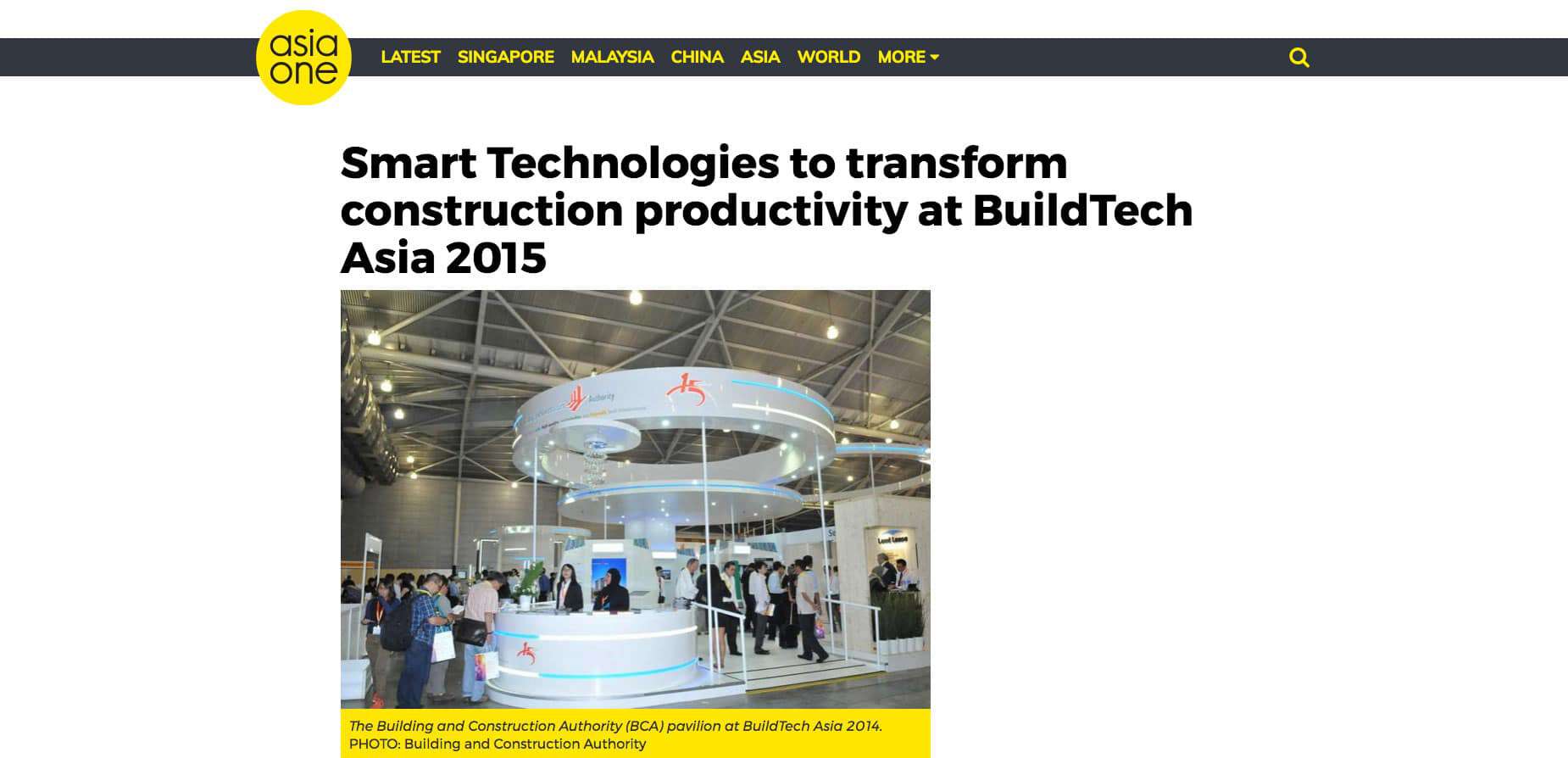 AsiaOne Article: smart technology