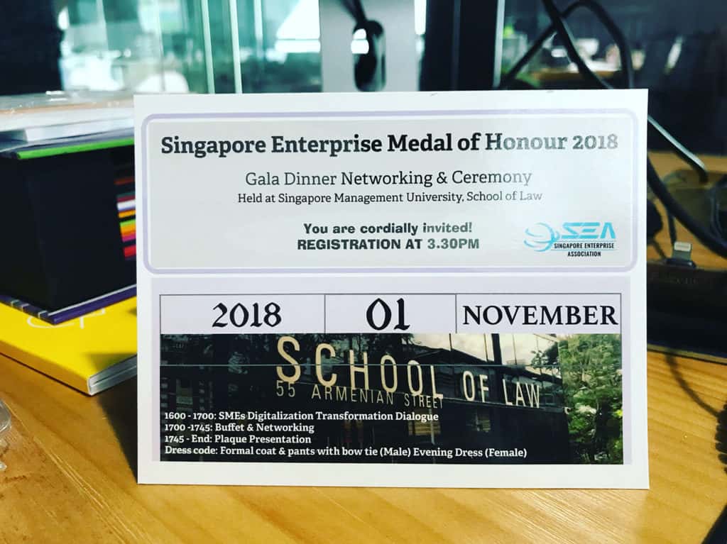 Intercorp is nominated for Singapore Enterprise Medal of Honour 2018!