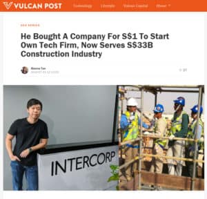 CEO Series – “He Bought A Company For S$1 To Start Own Tech Firm, Now Serves S$33B Construction Industry”